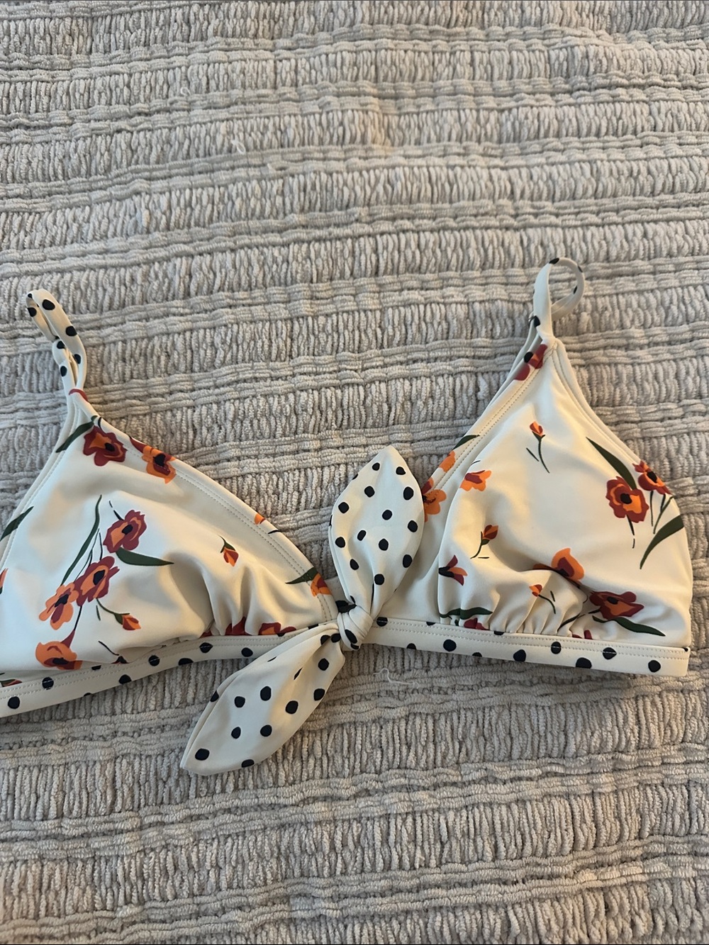 Target Polka dot floral bikini top